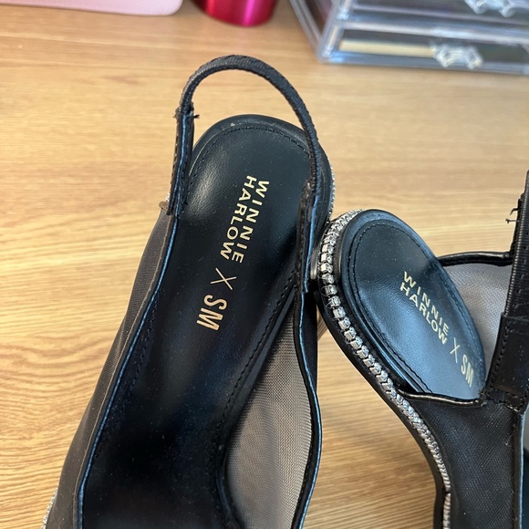 Steve Madden X Winnie Harlow Savlamar Mesh Rhinestone Stiletto Pumps - Picture 7 of 9